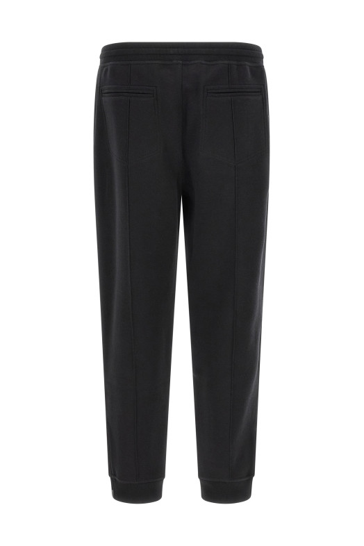 Cotton, cashmere and silk joggers  Black