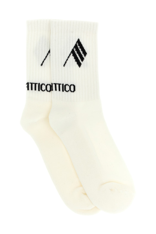 Logo intarsia socks  Black-grey