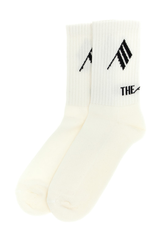 Logo intarsia socks  Black-grey