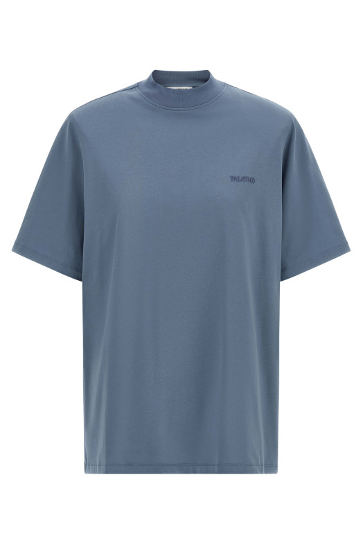 Mock-neck T-shirt Blue