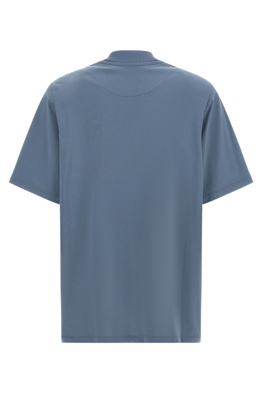 Mock-neck T-shirt Blue