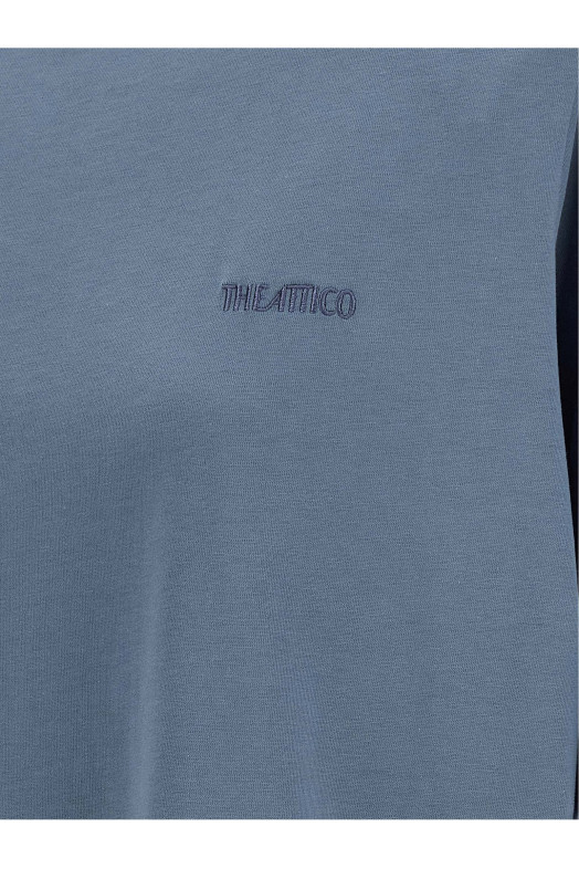 Mock-neck T-shirt Blue