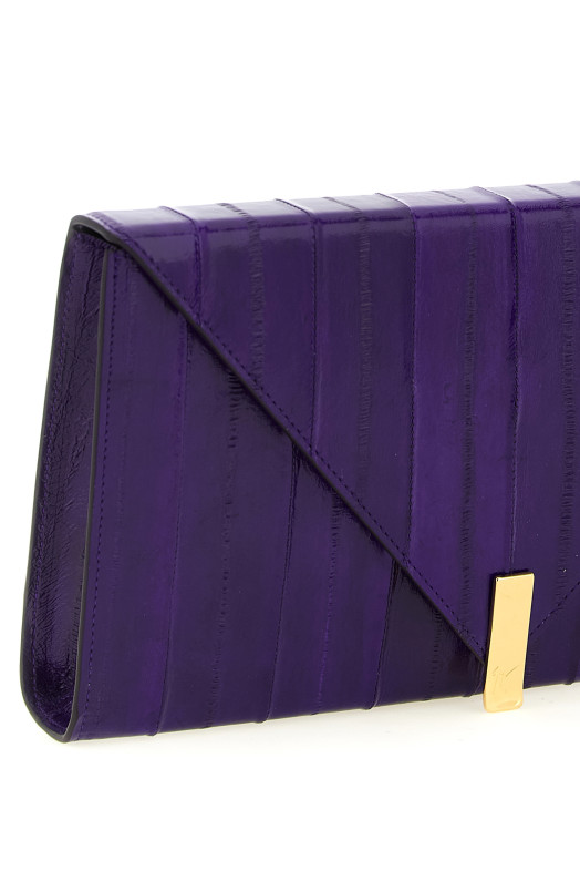 'Tuxedo' clutch  Purple