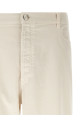 Garment-dyed denim jeans  White