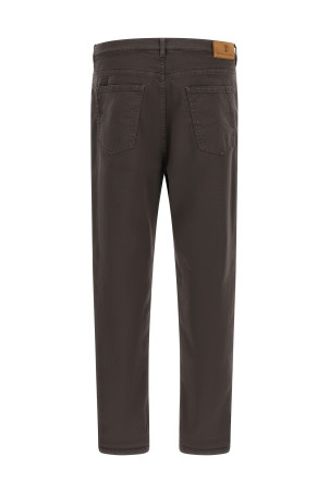 Garment-dyed denim jeans  Brown