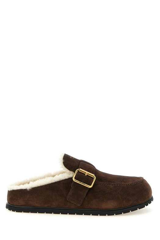 Suede sabots  Brown