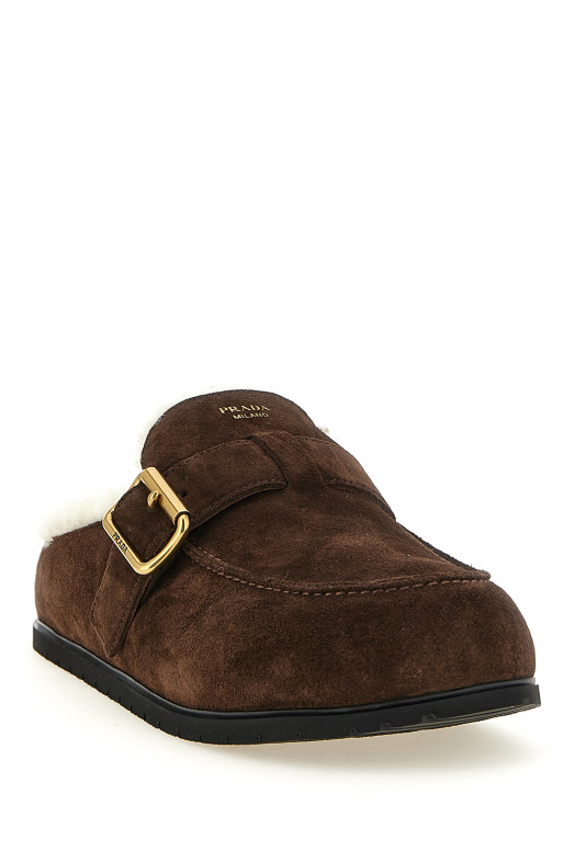 Suede sabots  Brown