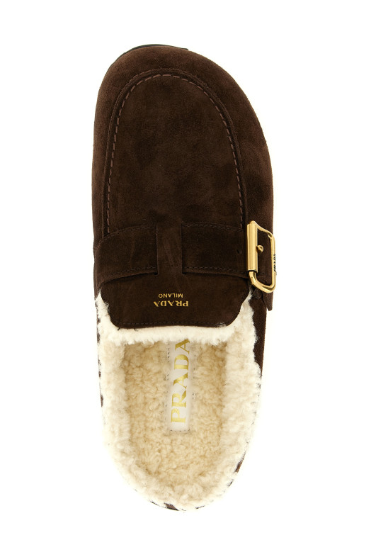 Suede sabots  Brown