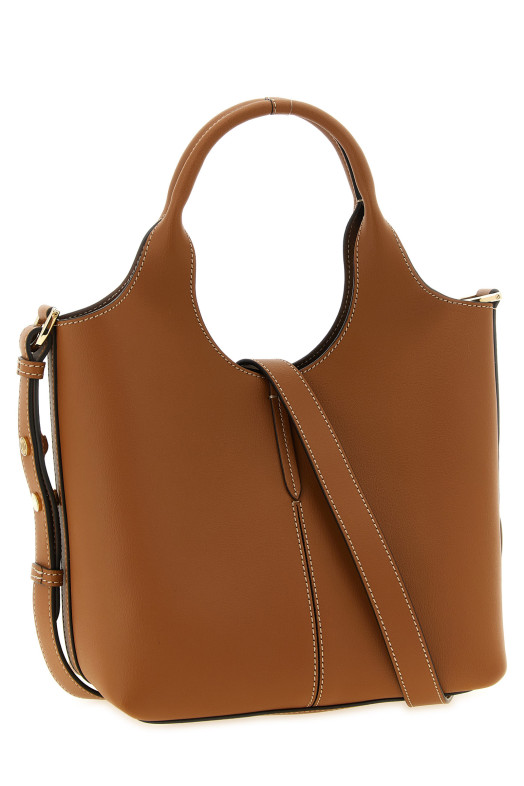 Мини-сумка для покупок из металлической пластины, коричневая TOD'S XBWEBRF0100UBL2L832L83