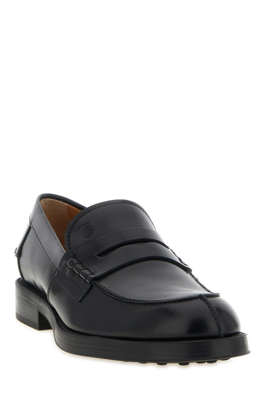 Leather loafers Black