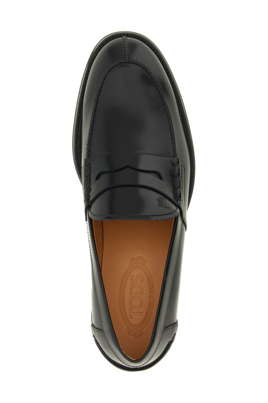 Leather loafers Black