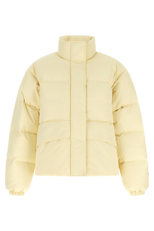 Technical fabric quilted down jacket Beige