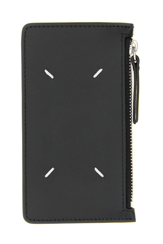 'Four Stitches' card holder Black