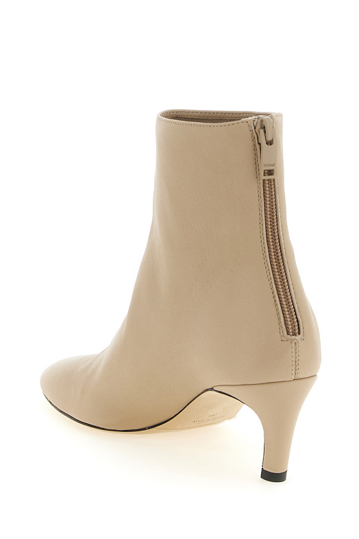 Nappa ankle boots Beige