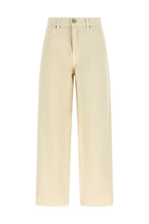 'Love Birds' embroidery jeans Beige