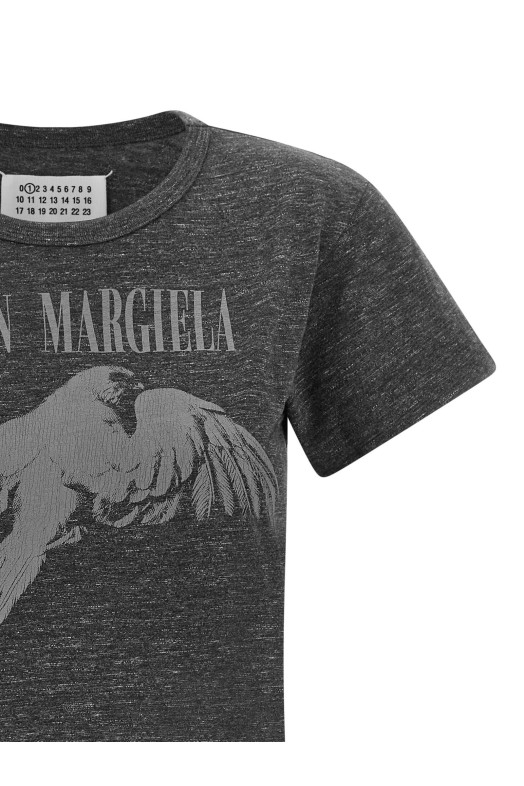 Футболка с графическим принтом, серая MAISON MARGIELA S51GC0554M20162860M