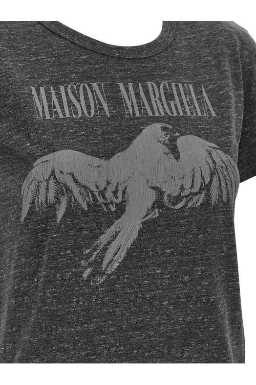 Футболка с графическим принтом, серая MAISON MARGIELA S51GC0554M20162860M