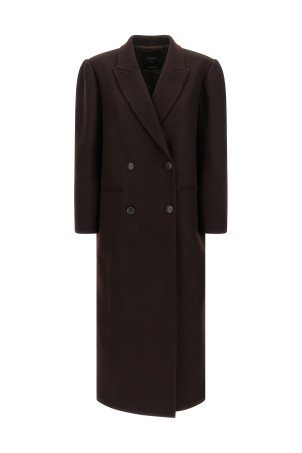 Double-breasted coat Brown