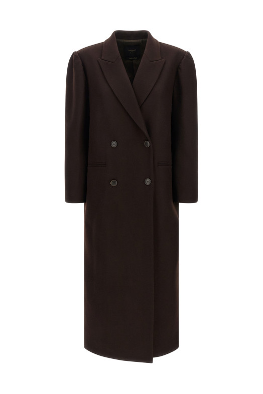 Double-breasted coat Brown