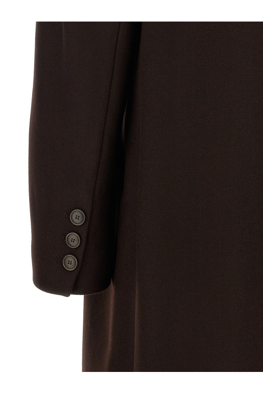 Double-breasted coat Brown