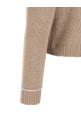 Covered buttons cardigan Beige