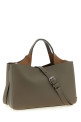 Small leather bucket bag Gray