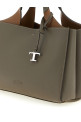 Small leather bucket bag Gray
