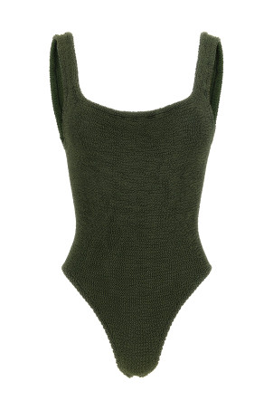 Цілісний купальник «Square Neck», зелений SQUARENECKSWIMMETALLICKHAKI