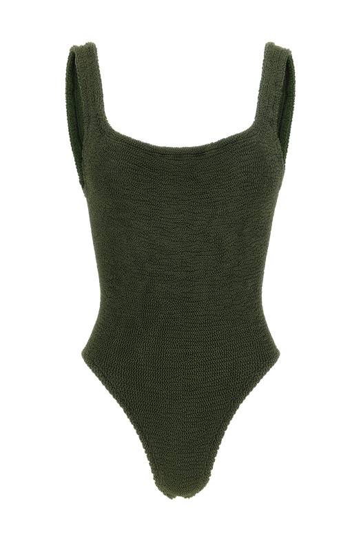 Цельный купальник «Square Neck», зеленый SQUARENECKSWIMMETALLICKHAKI