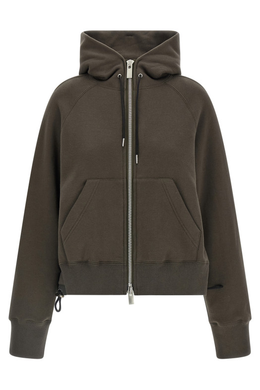 Бавовняна толстовка із капюшоном, зелена SACAI 2608684501