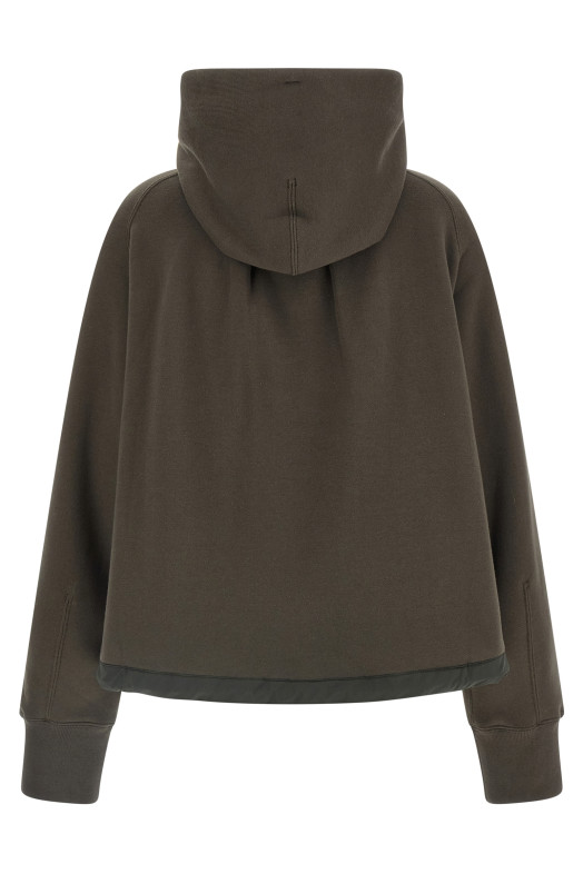 Бавовняна толстовка із капюшоном, зелена SACAI 2608684501
