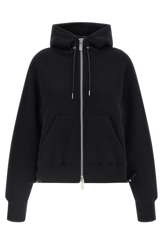 Бавовняна толстовка з капюшоном, чорна SACAI 2608684001