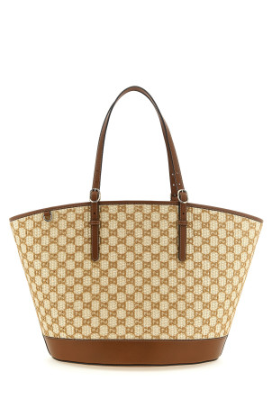 Большая тканевая сумка для покупок, коричневая GUCCI 856096FAFKK9343