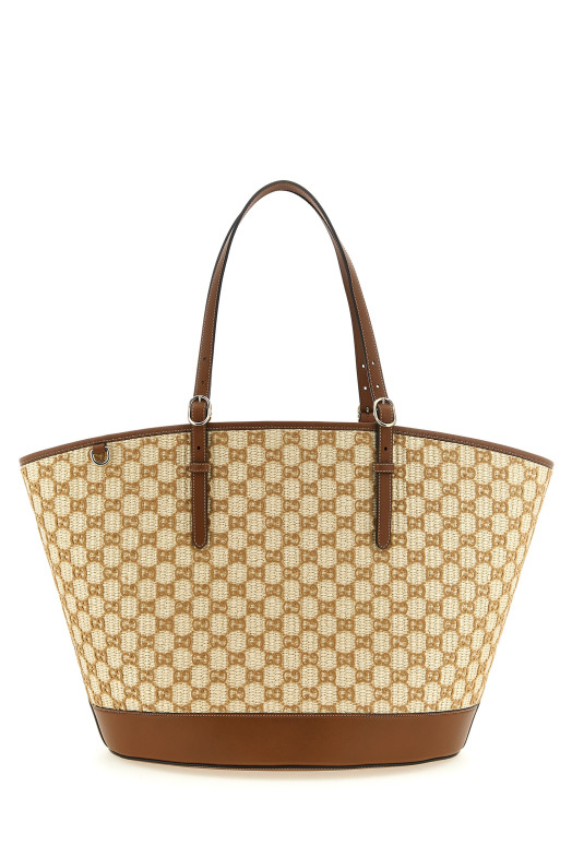 Большая тканевая сумка для покупок, коричневая GUCCI 856096FAFKK9343