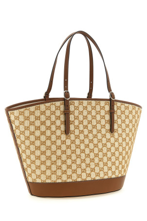 Большая тканевая сумка для покупок, коричневая GUCCI 856096FAFKK9343