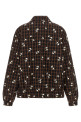 'Check Flower' bomber jacket Brown