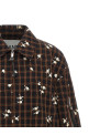 'Check Flower' bomber jacket Brown