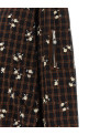 'Check Flower' bomber jacket Brown