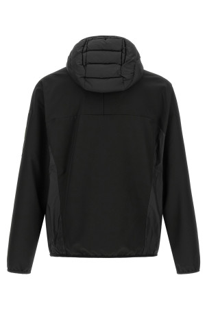Two-material hoodie Black