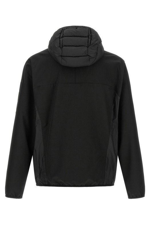 Two-material hoodie Black