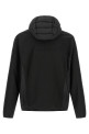 Two-material hoodie Black