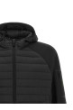 Two-material hoodie Black