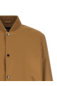 Monogram sleeve bomber jacket Beige