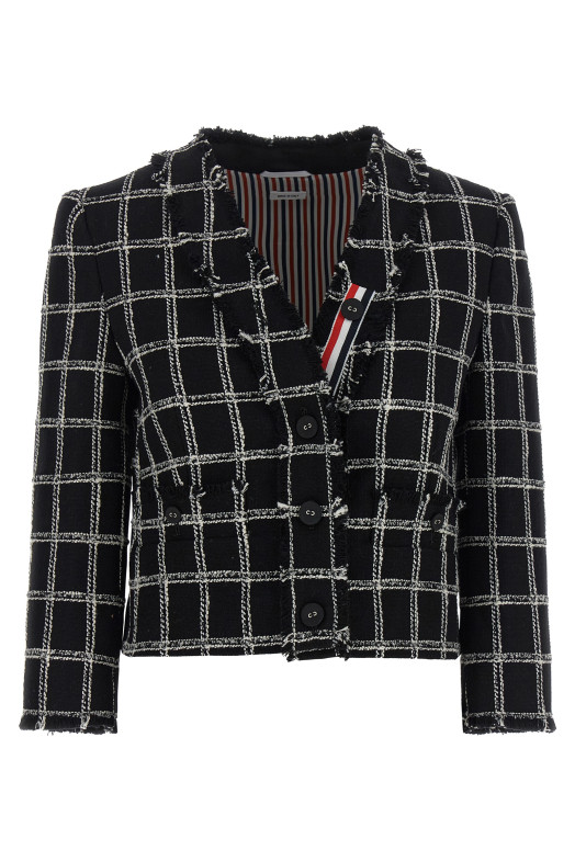 Багатокольоровий твідовий блейзер THOM BROWNE FBC968TF1279001