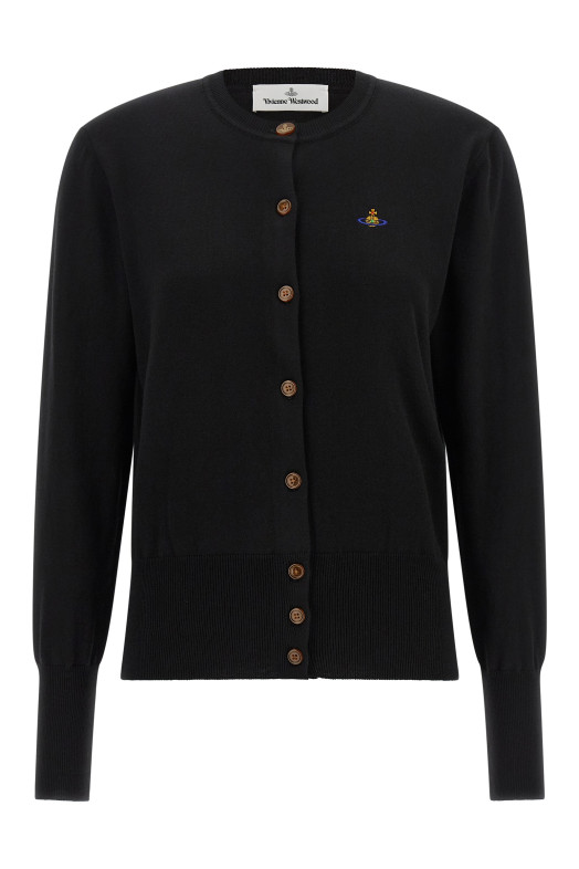 'Bea' crew-neck cardigan Black