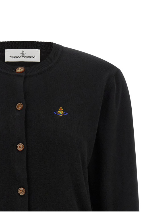 'Bea' crew-neck cardigan Black