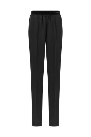 Silk pants Black