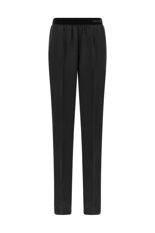 Silk pants Black