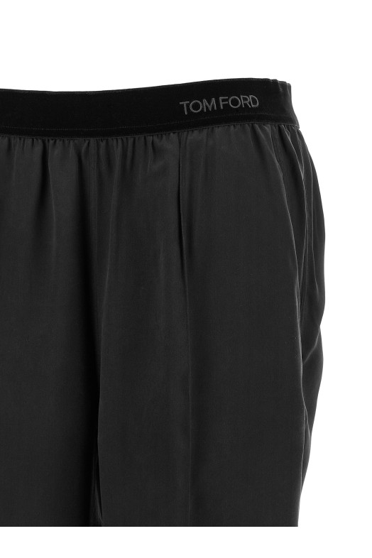 Silk pants Black
