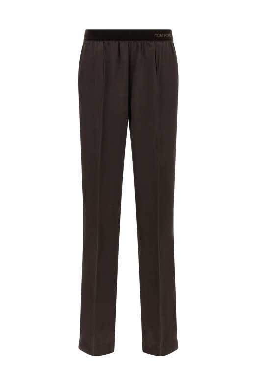 Silk pants Brown